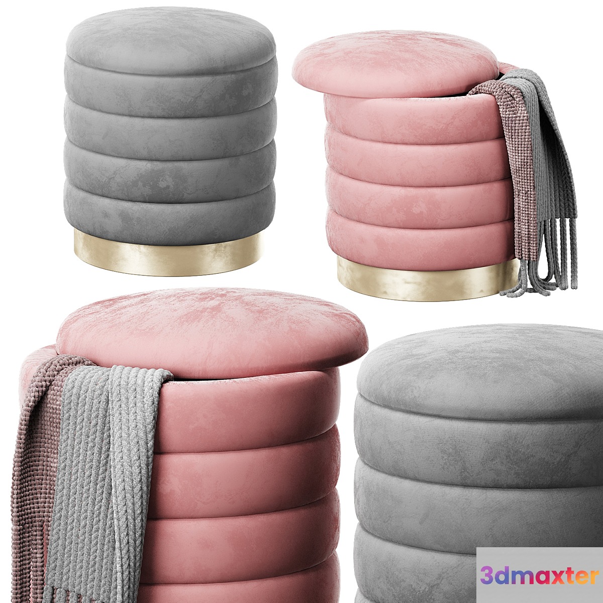 pouffe Dallas myinterno 3D Max