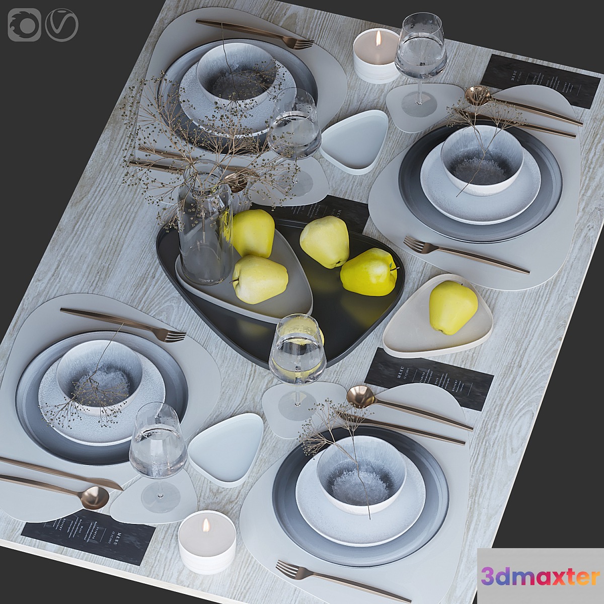 Table setting 70 3D Max