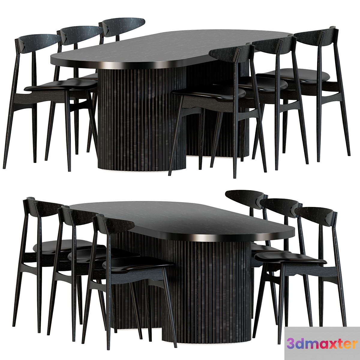 Joffrey Solid Ash Dining Chair Black