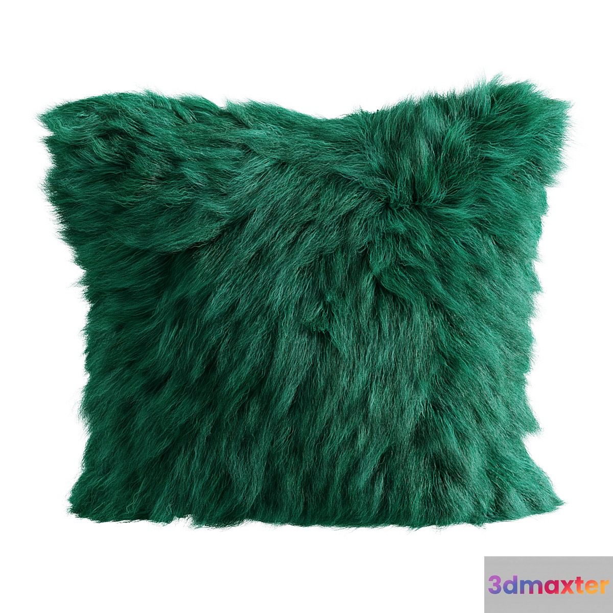 Green pillow fur sheepskin