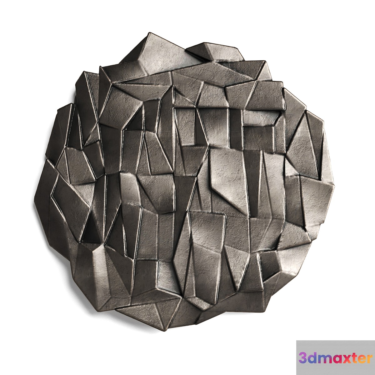 metal origami wall panel 3D Max