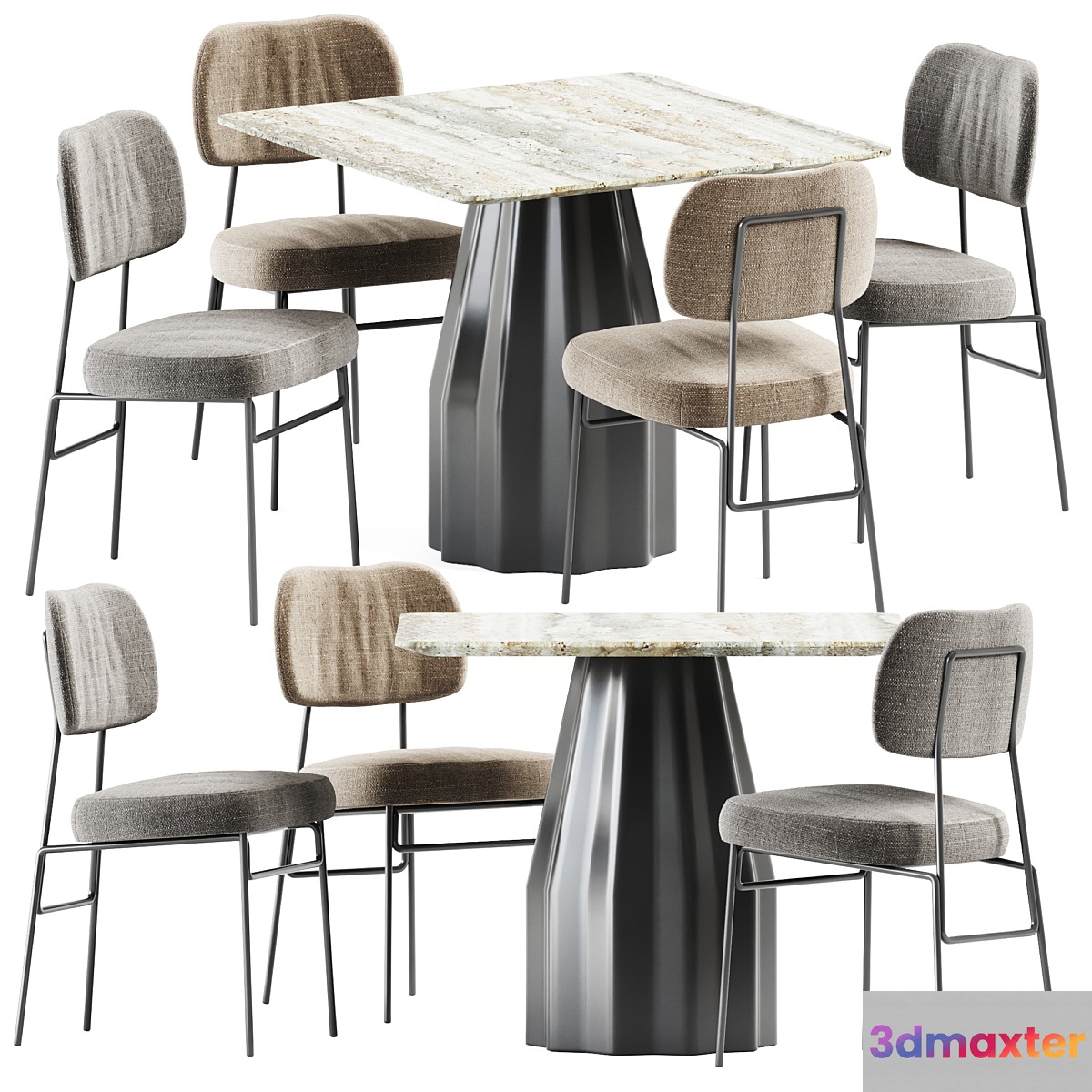 Kapoor Chair by Annud and Burin Table by Viccarbe