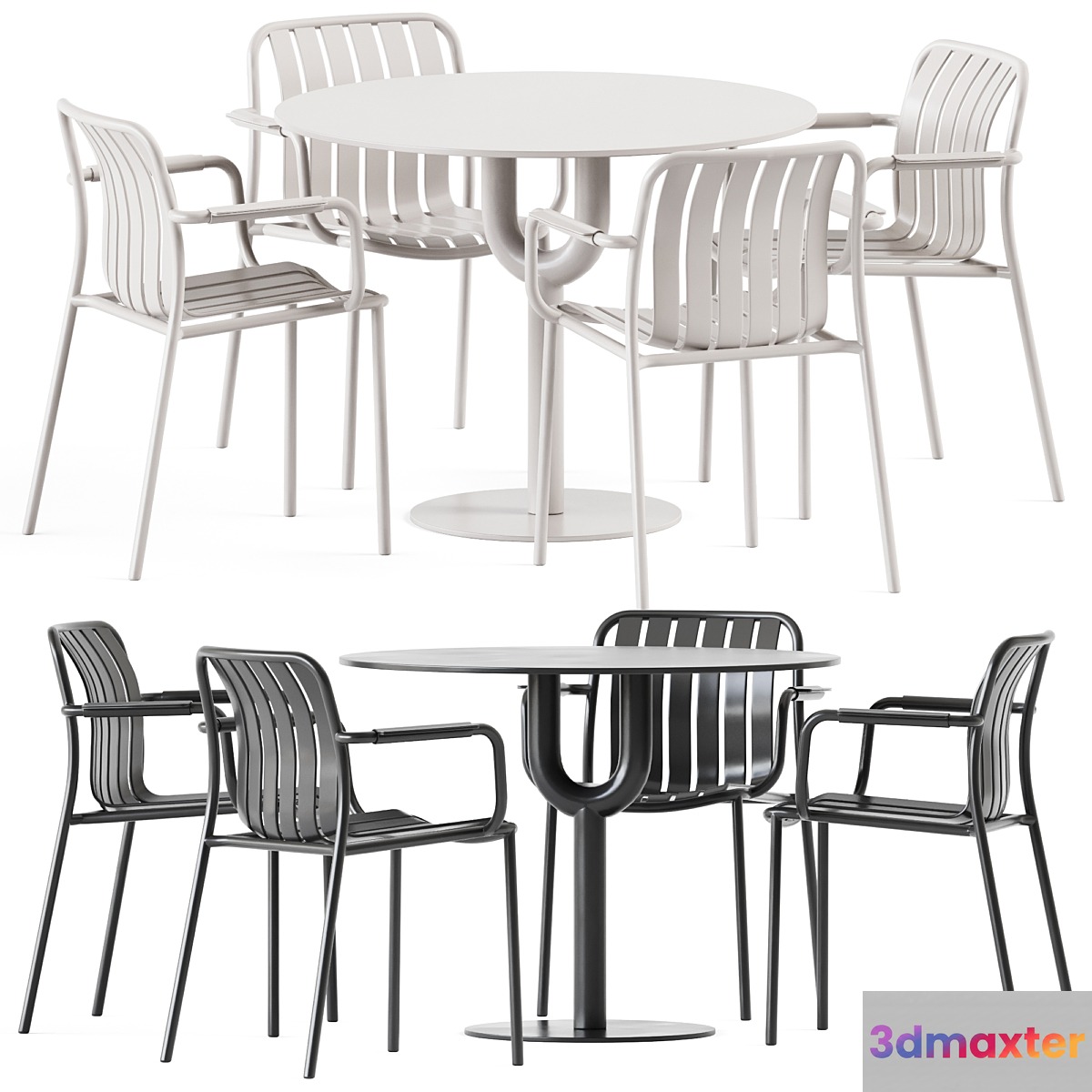 Piper Pedestal Table by DesignByThem and Trocadero Armchair by Talenti