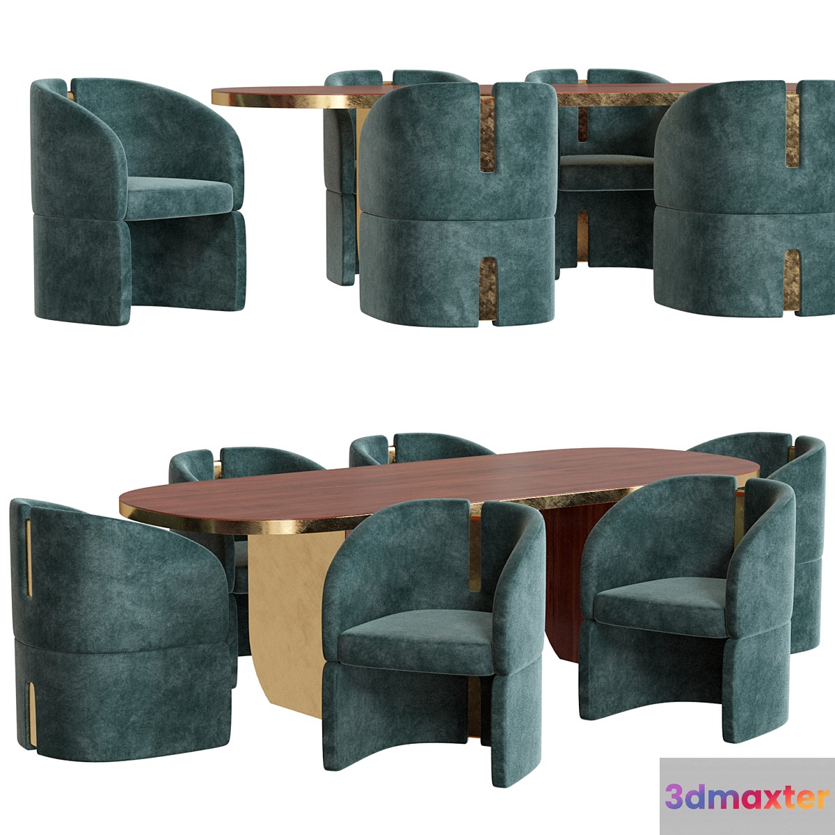 Essentialhome Ezra Dining Table Isadora Dining Chair
