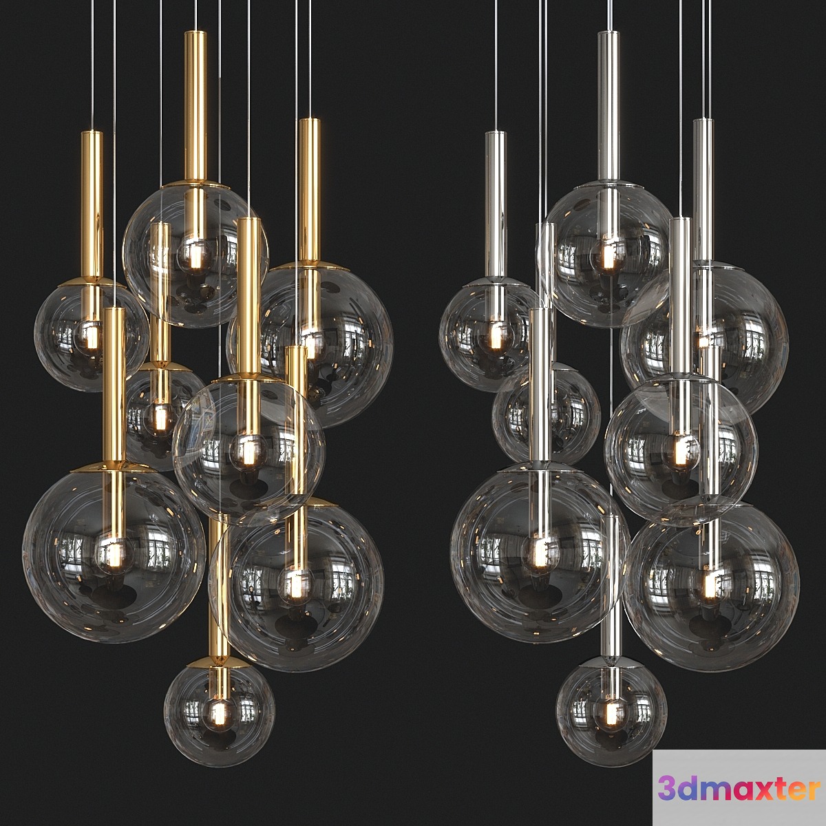 Bubbles Eight Light 3D Max