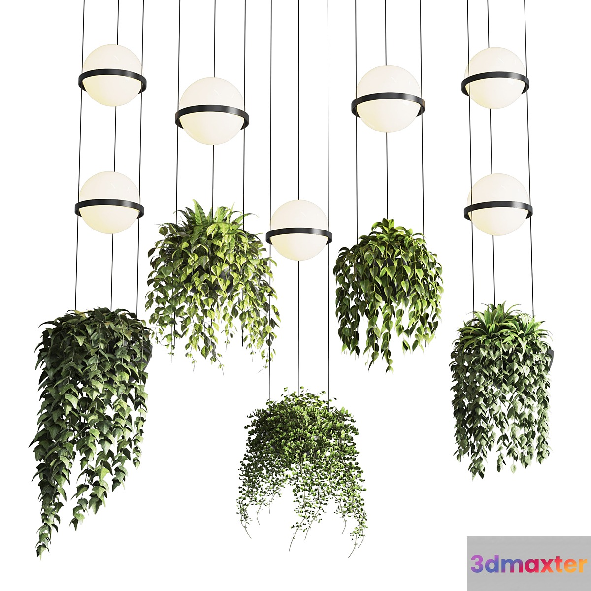 Vibia palma pendent lamp - pot light pendant - plant light hanging 04 Corona