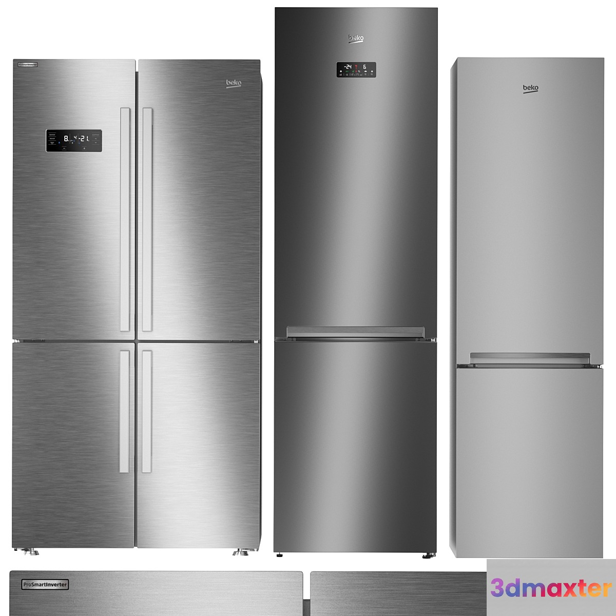 Refrigerator set Beko 1 3D Max