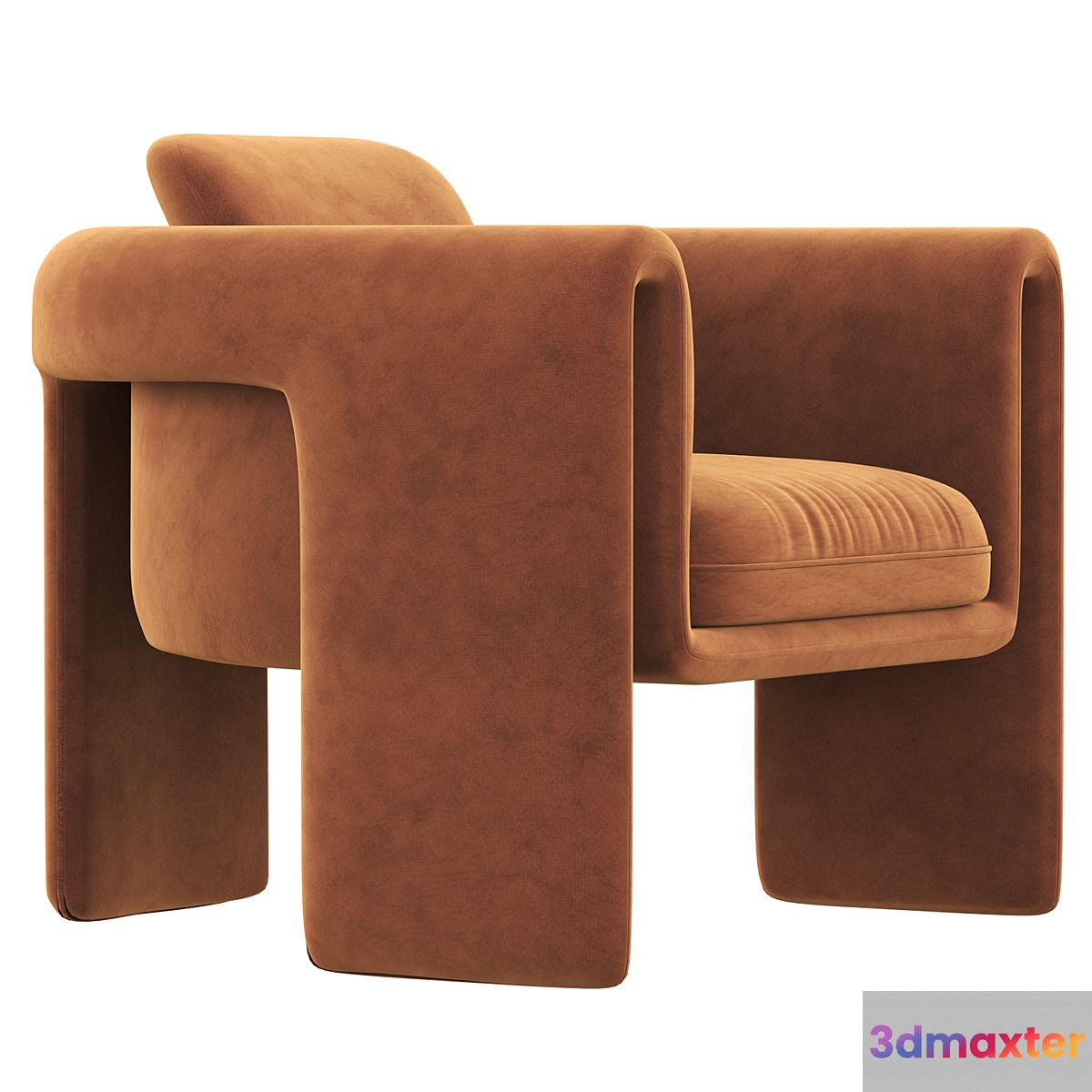 Floria Velvet Chair 3D Max