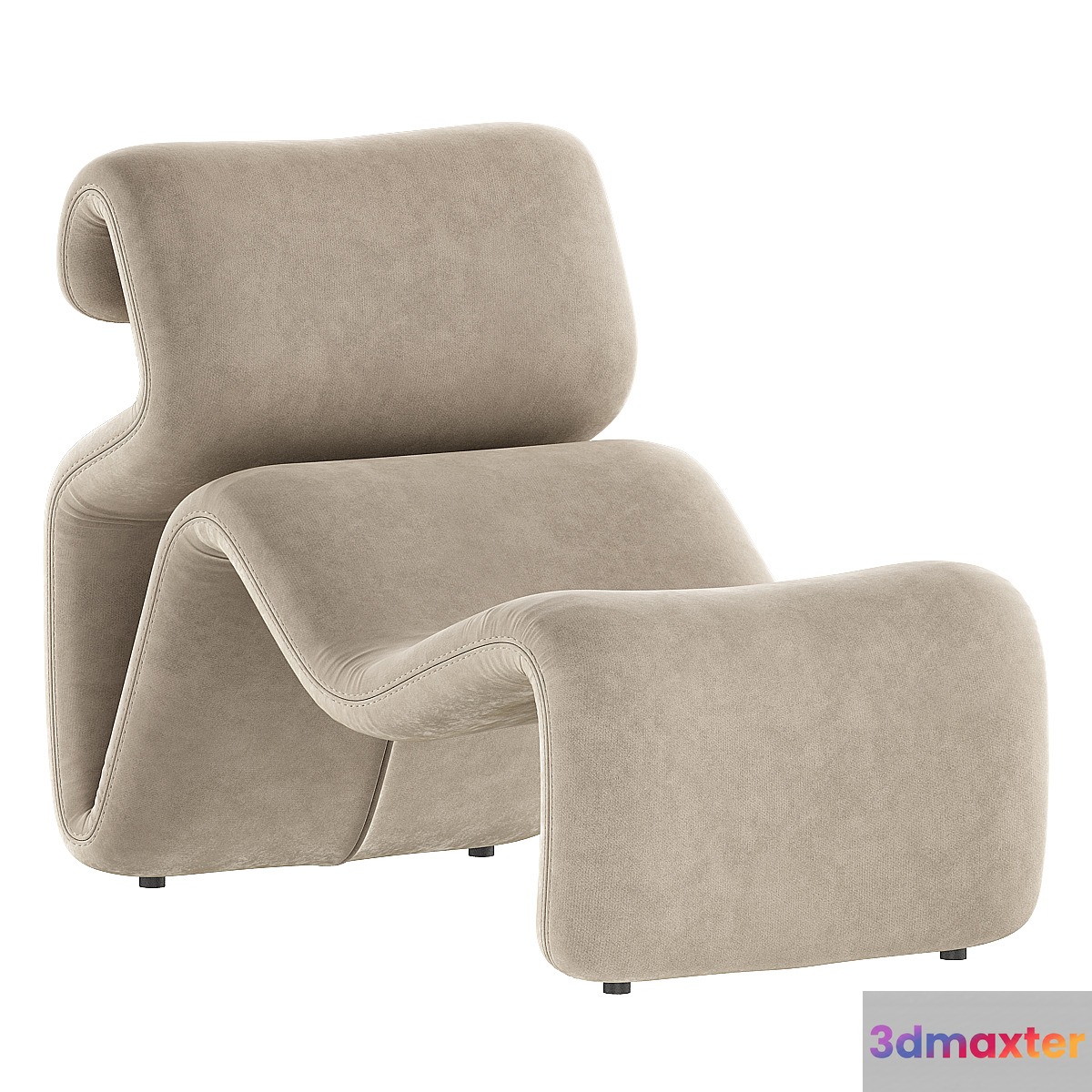 Artilleriet - Etcetera (Fabric Lounge Chair and Footstool)