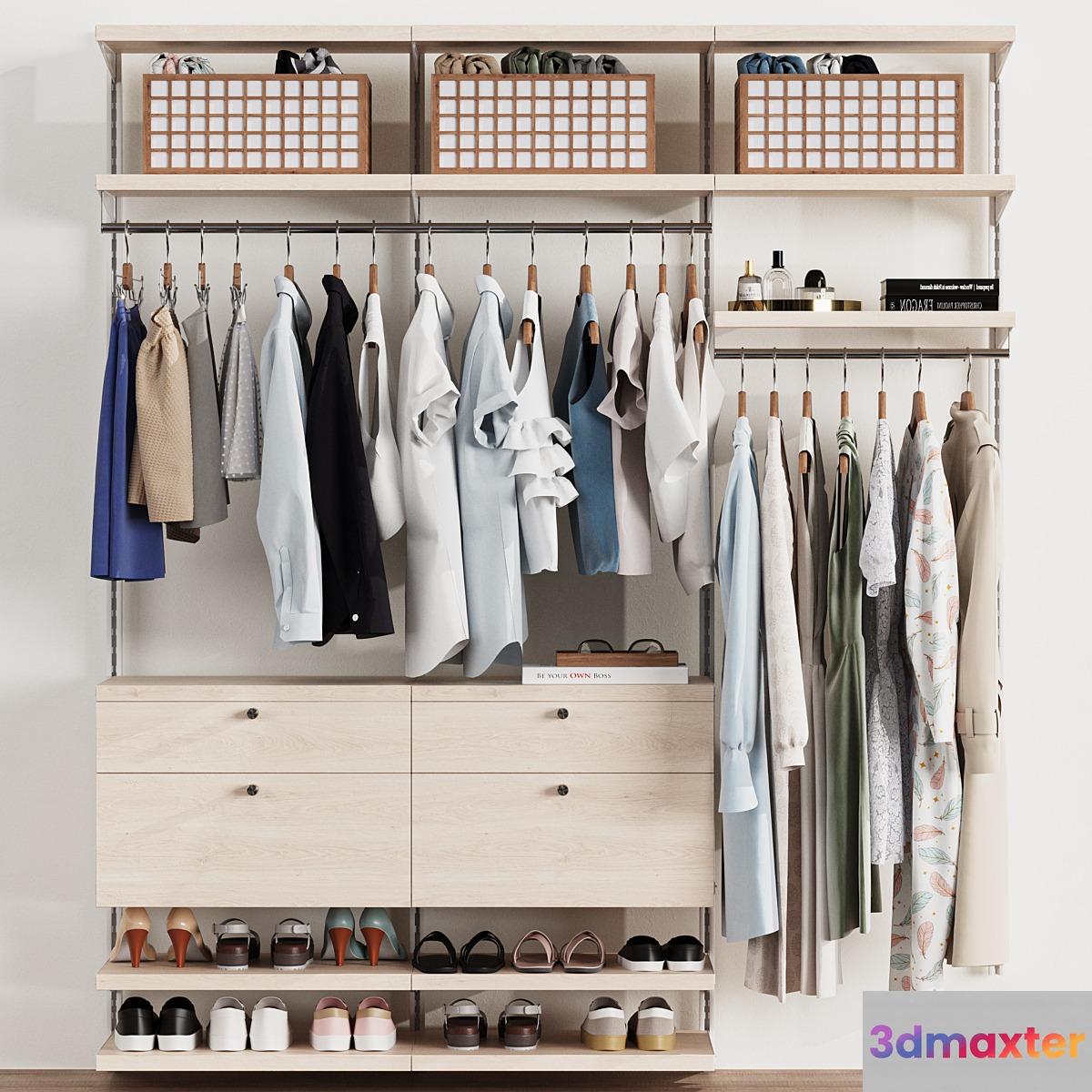 Wardrobe wall module dresses clothes 2