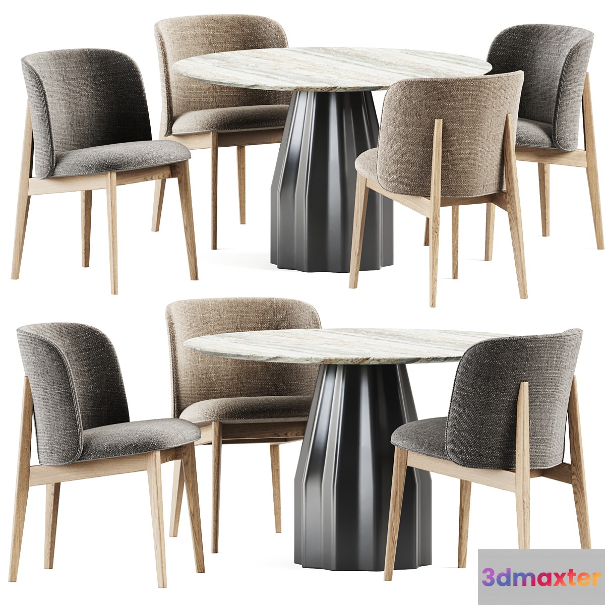 Abrey Chair by Calligaris and Burin Table by Viccarbe - No.2