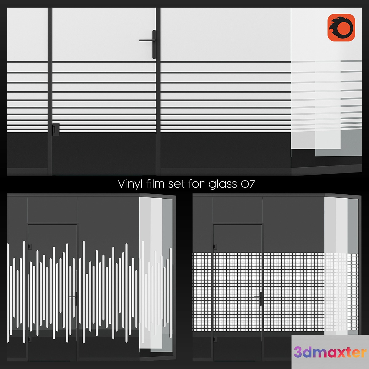 Vinyl film set for glass 07