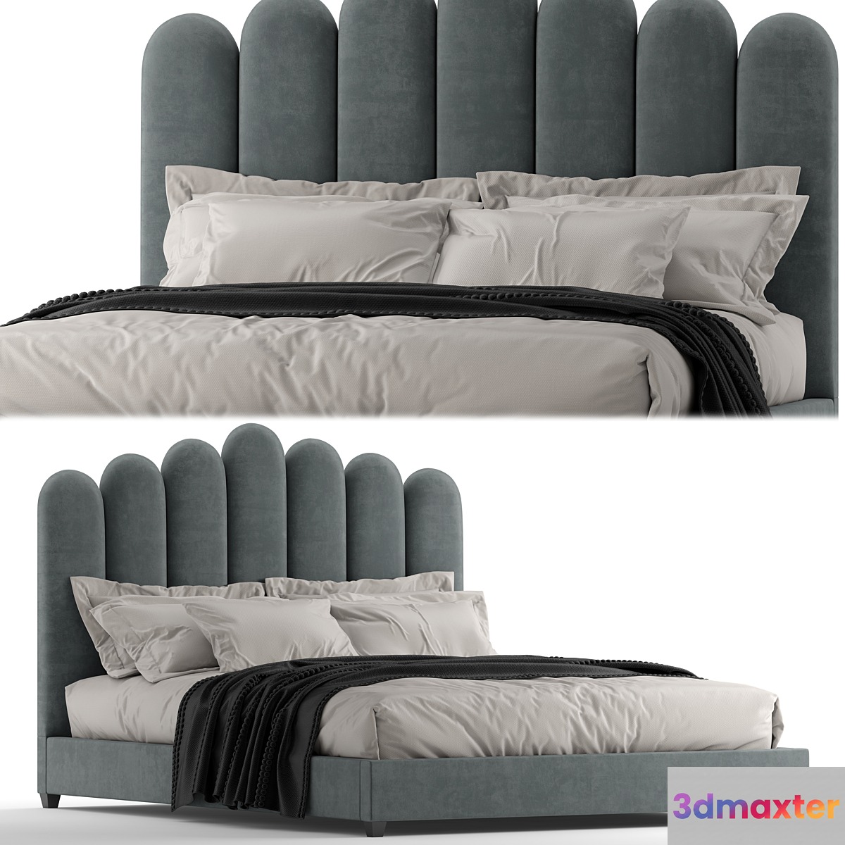 Eleanor queen bed 3D Max