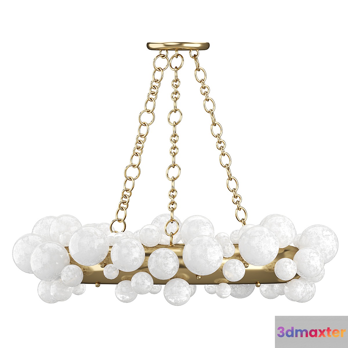 1st DIBS Bubble Ring Rock Crystal Chandelier by Phoenix