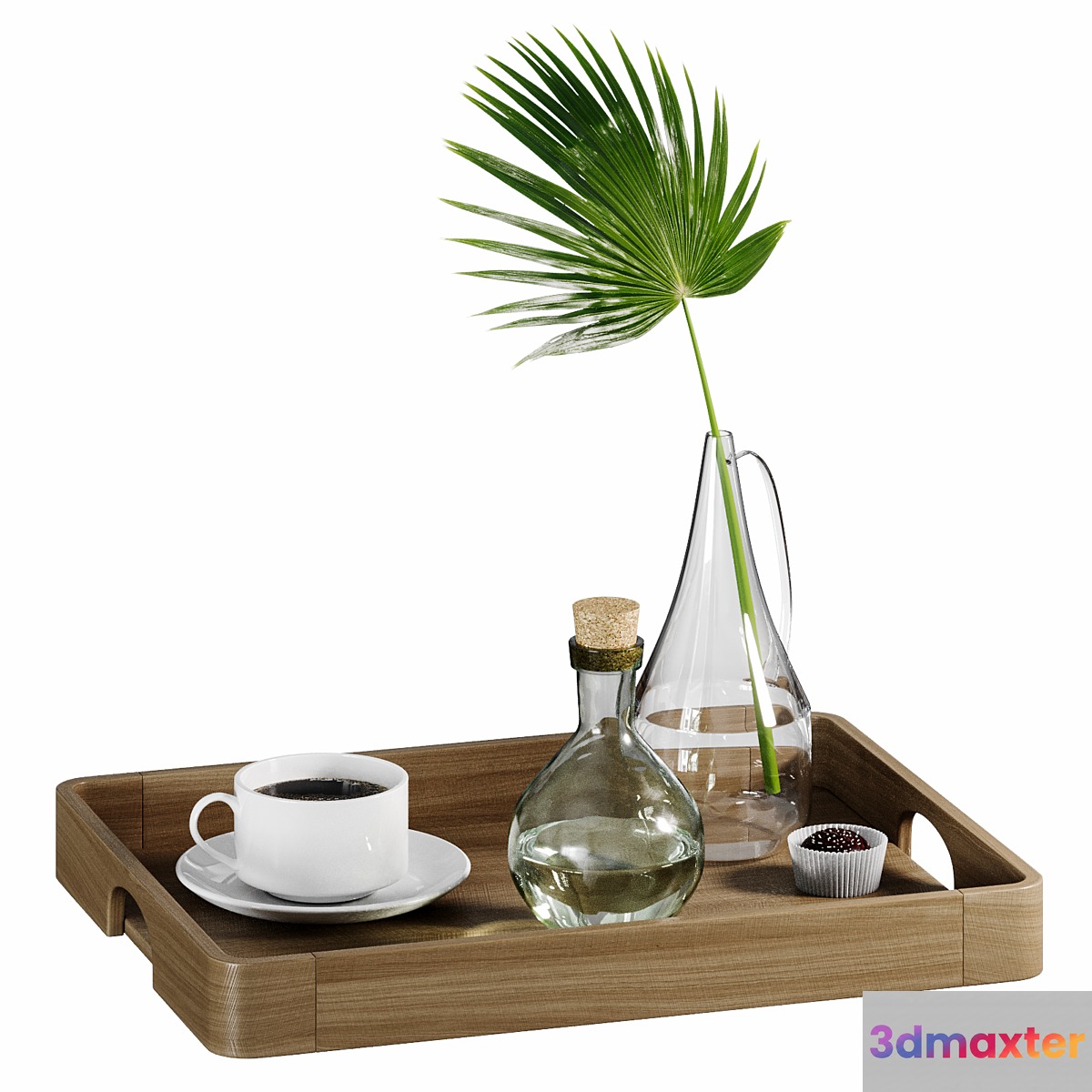 Decorative set with palm leaf - No.2
