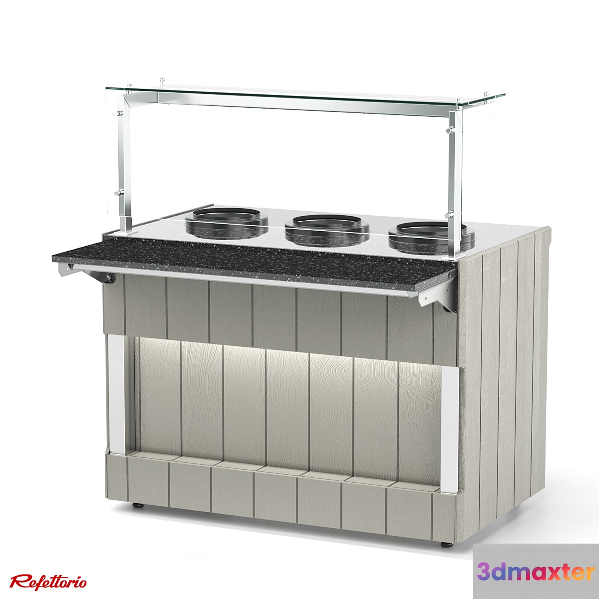 Bain-marie for first courses with electric soup bowls 5l RM1 xD Capital - No.2 3D Max