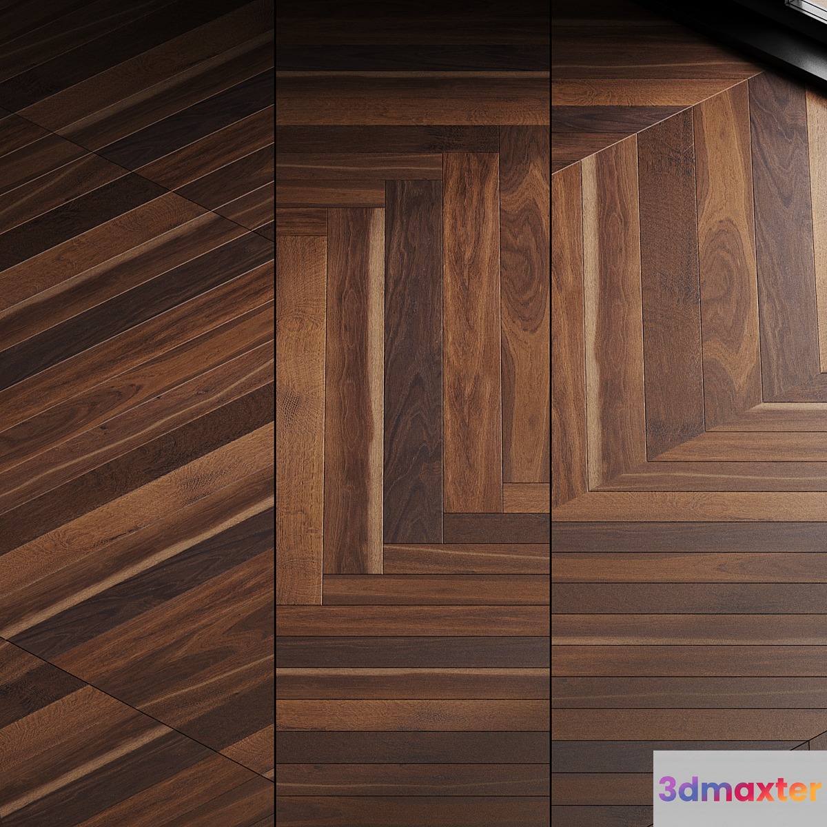 Oak parquet board 08 (wood floor set)