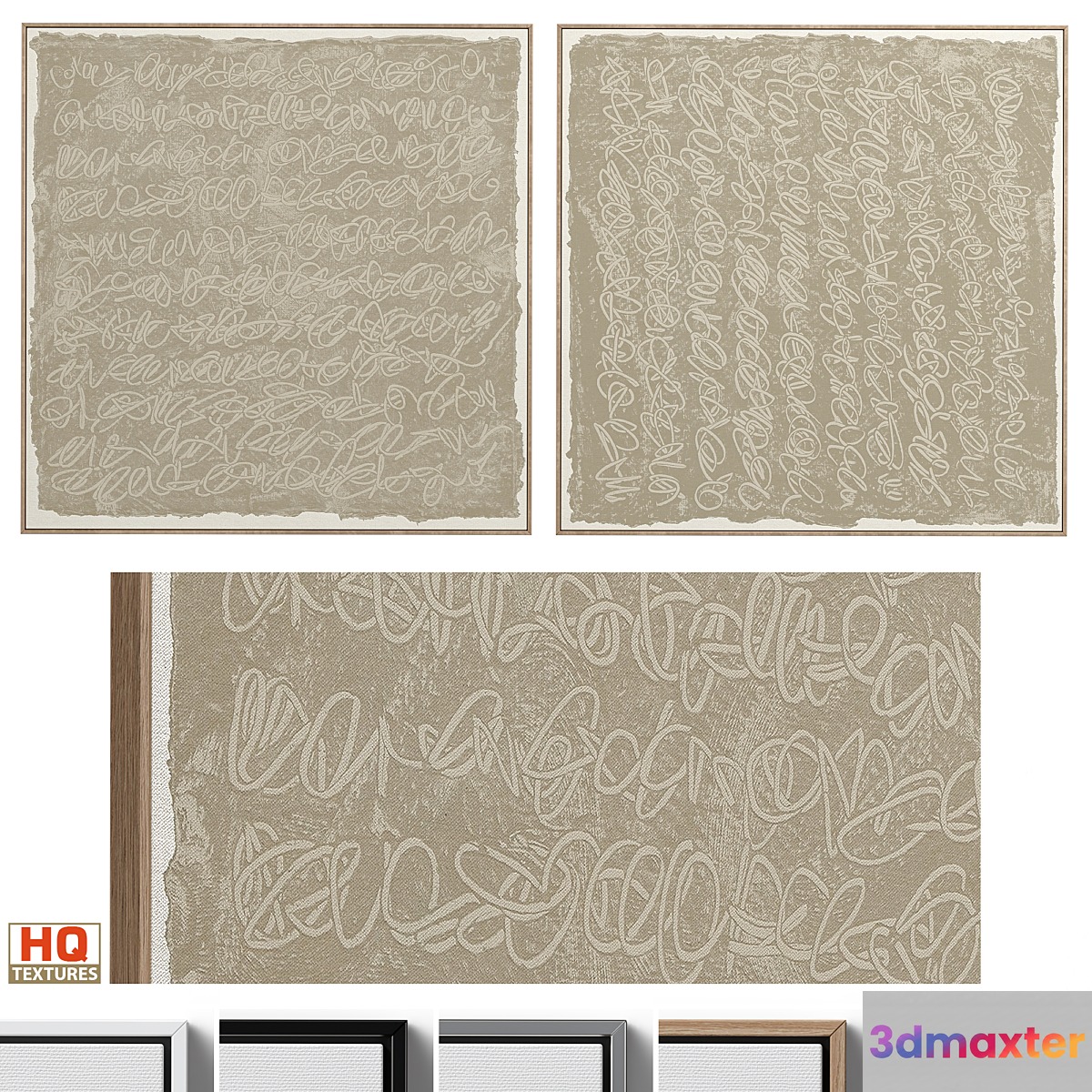 Large Textural Abstract Neutral Wall Art C-401