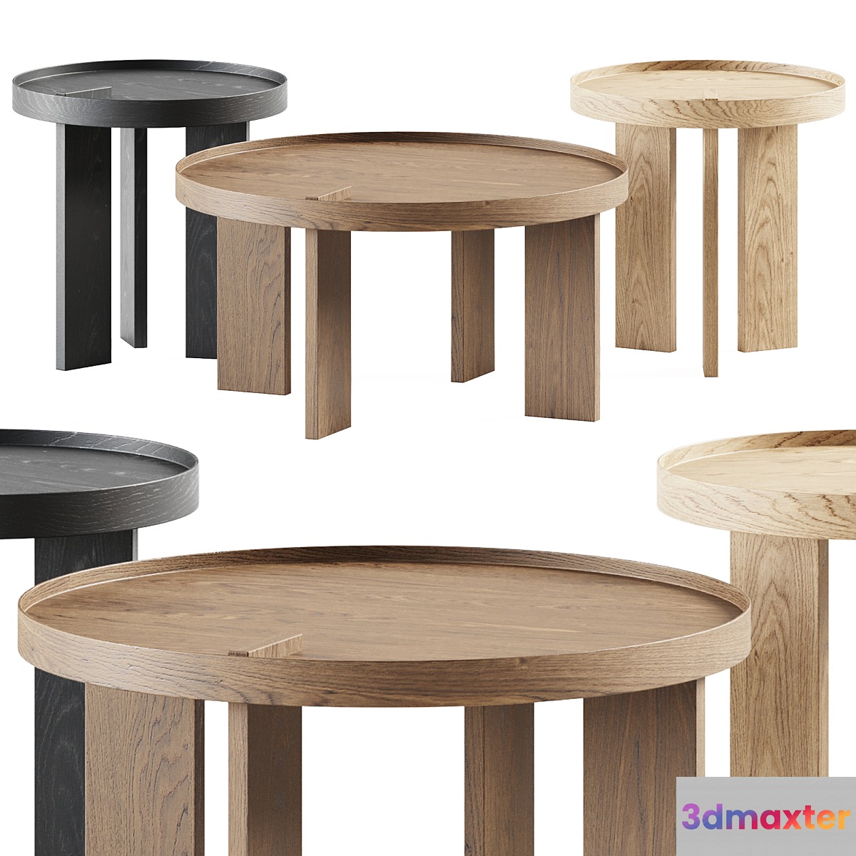 Bruno Coffee Table by TemaHome _ Wooden table 3D Max