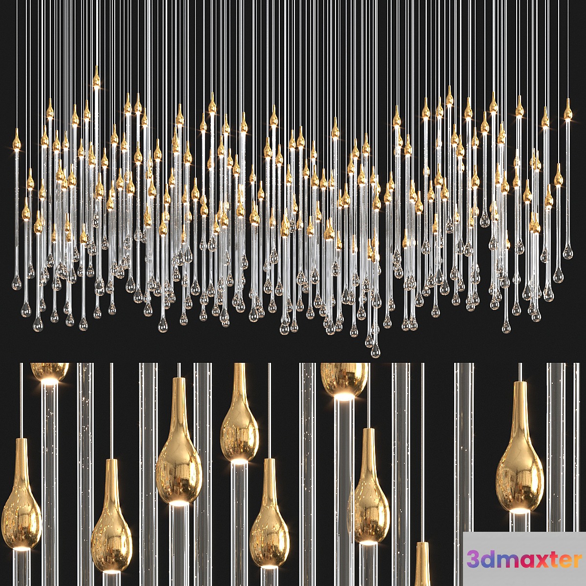 Glockiny tear drop chandelier