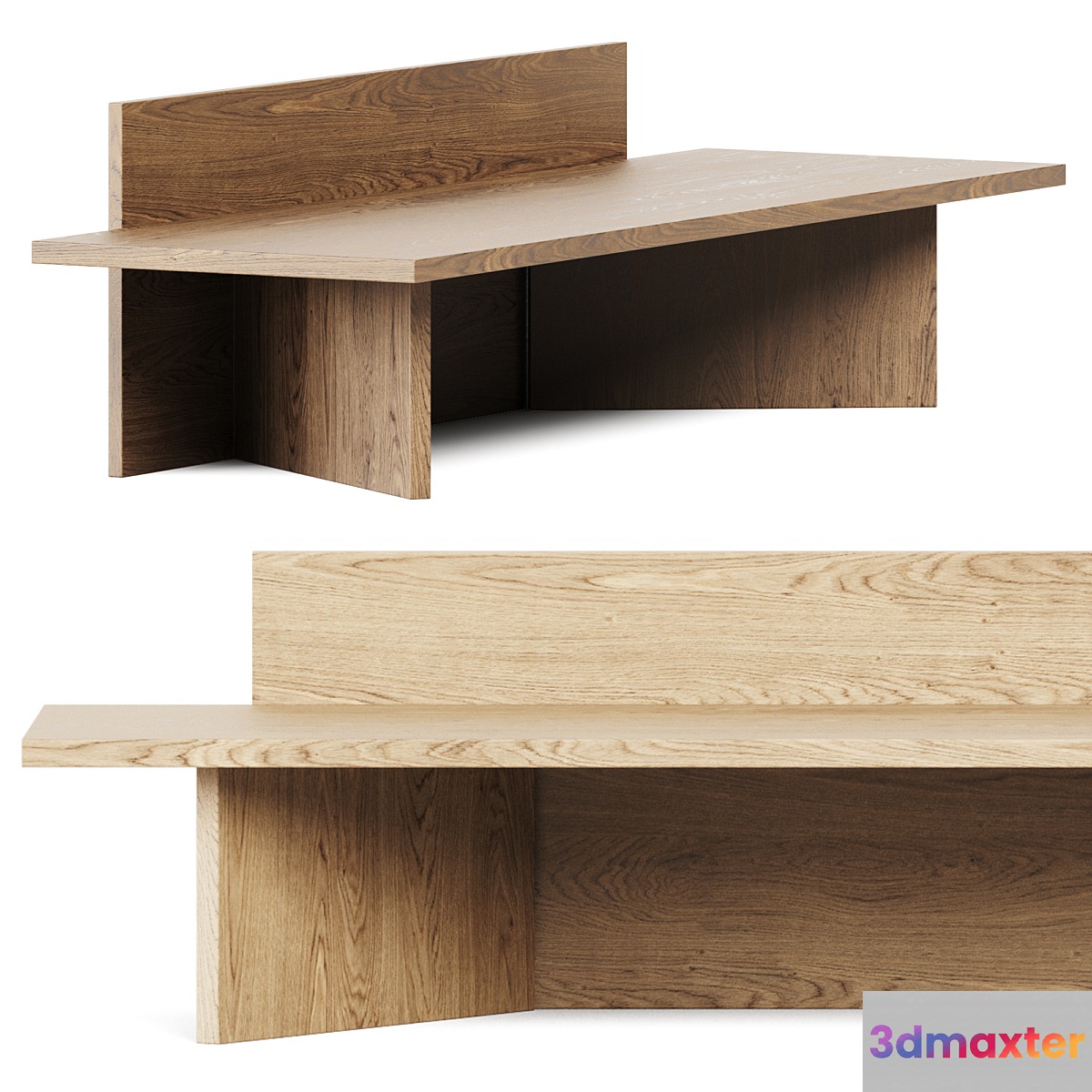Oblique Bench from Ferm Living _ Bench 3D Max
