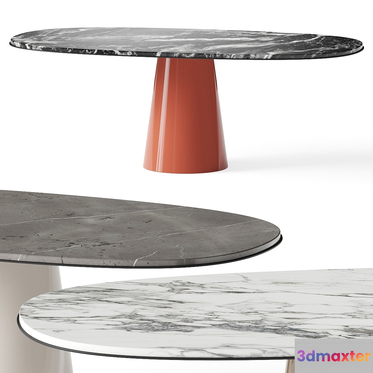 Meridiani Owen Dining Tables 3D Max