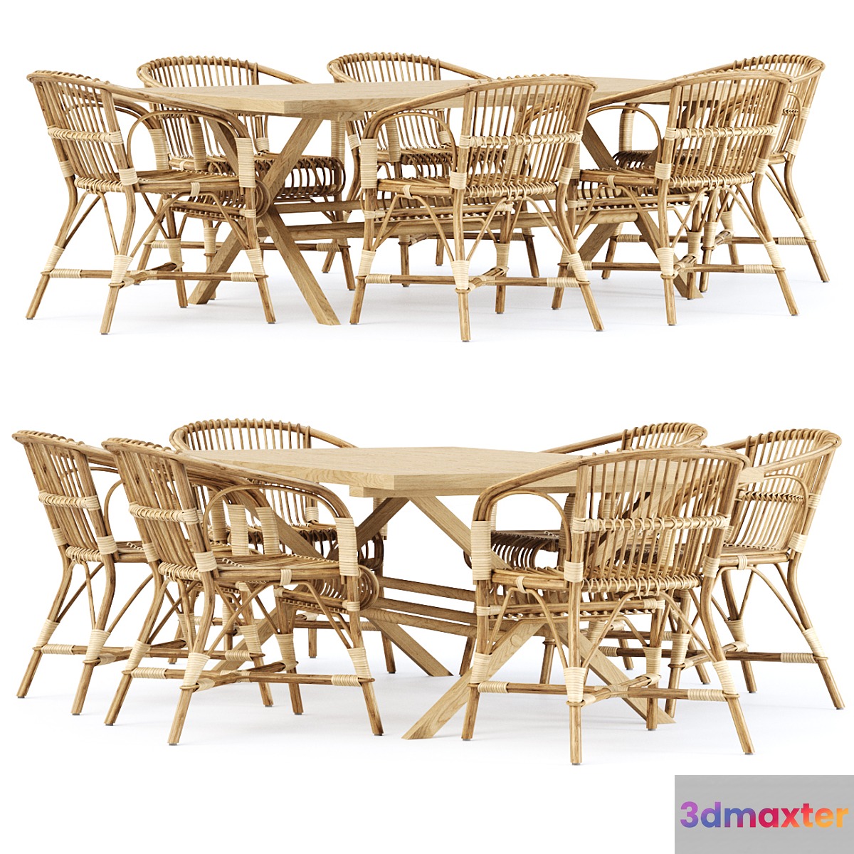 Outdoor garden furniture set_v02 _ Garden furniture set 3D Max