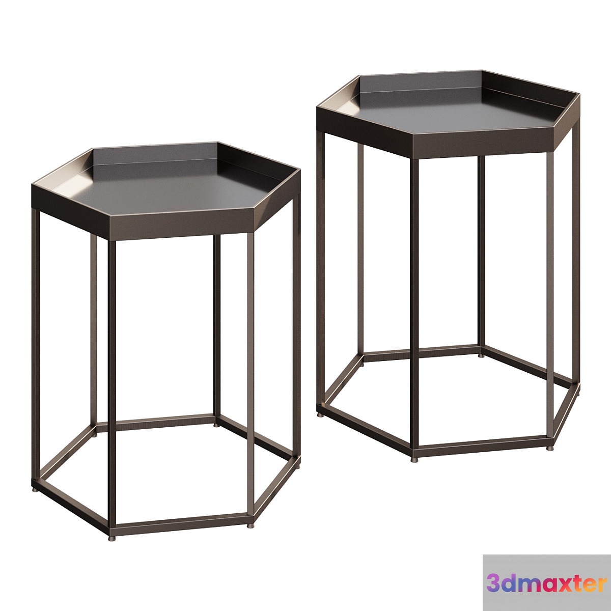 Coffee table Loma Linda Hexagon Nesting End Tables coffee table 3D Max
