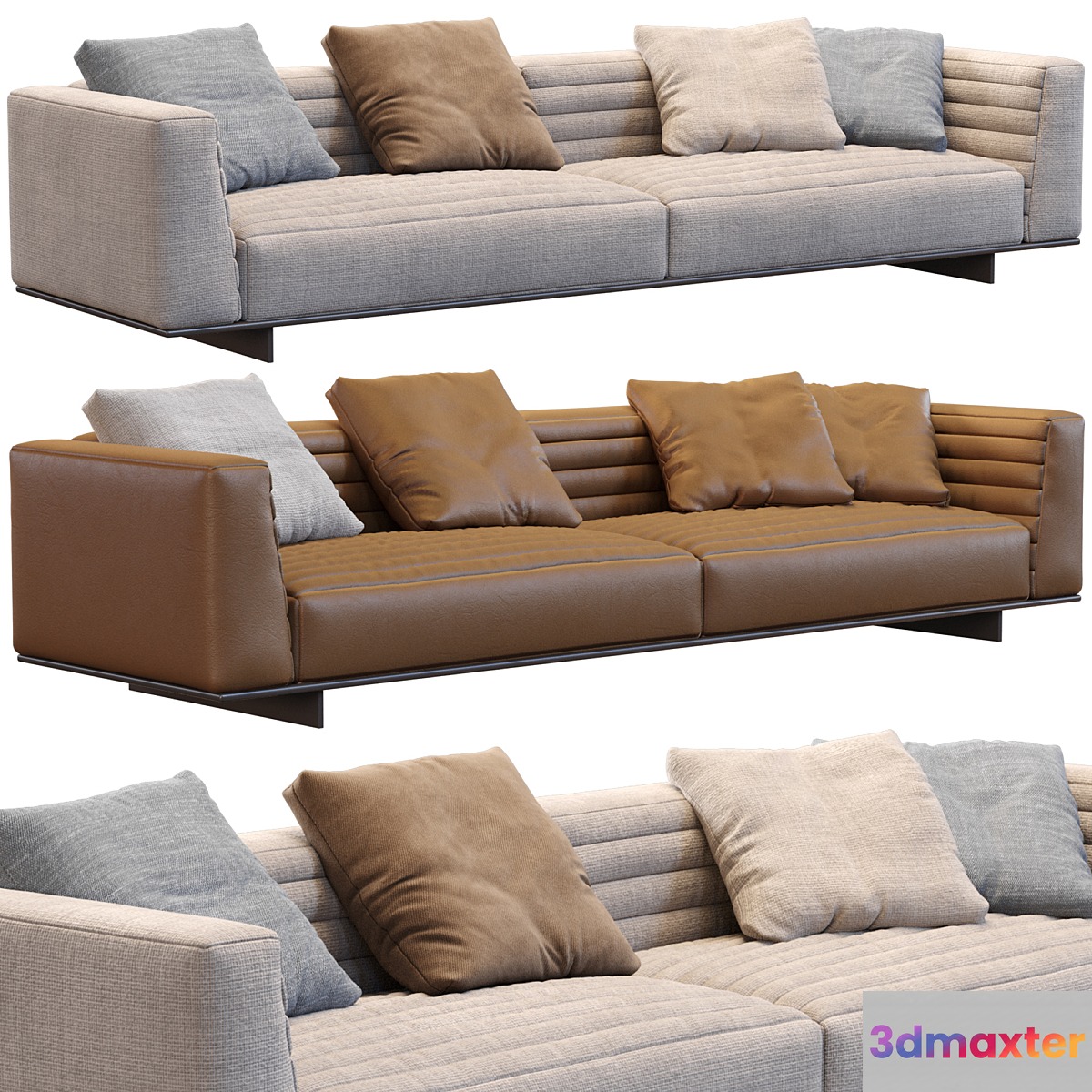 Sofa Roger By Minotti 3D Max