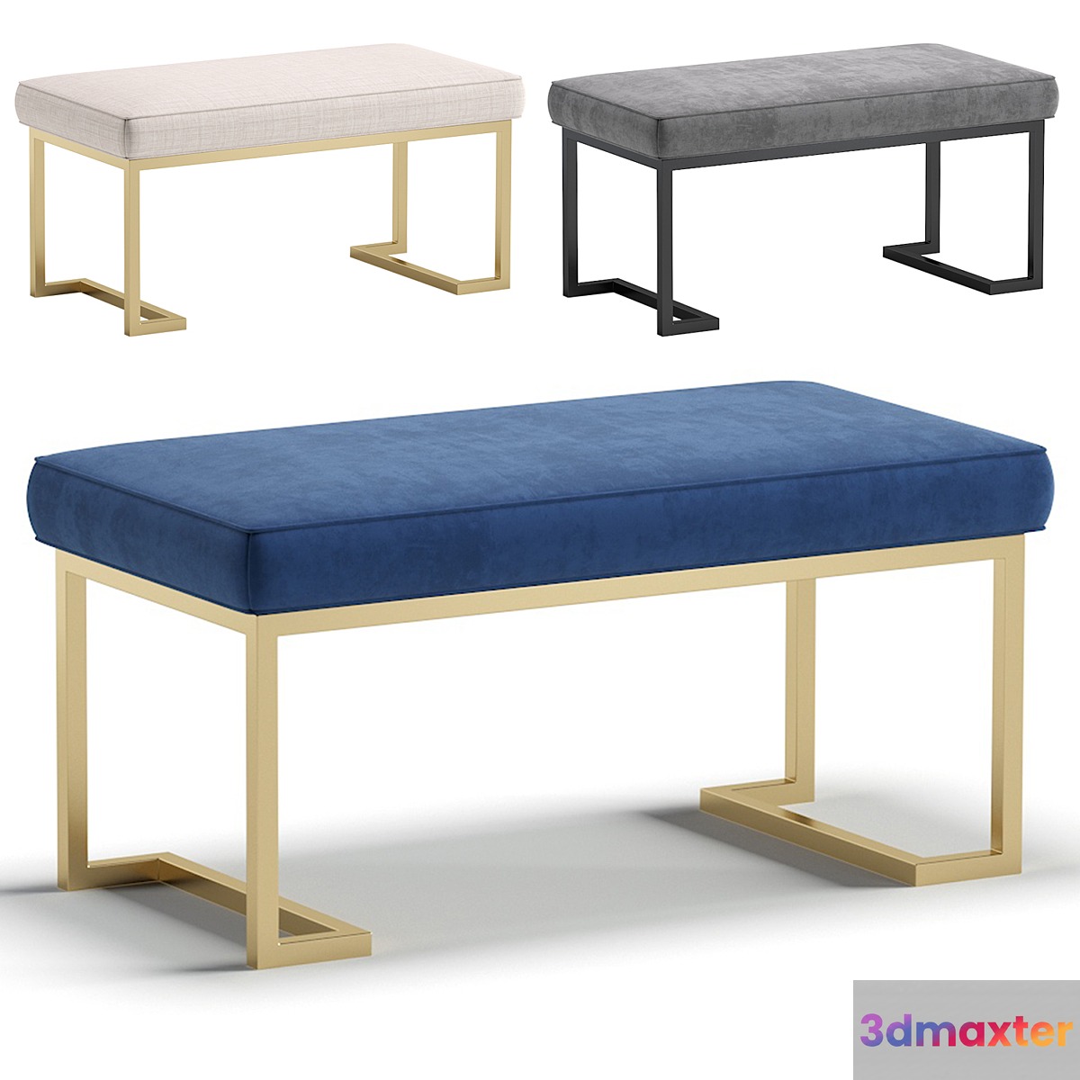 Bench RICHMOND by Cazarina Interiors 3 Colors Version