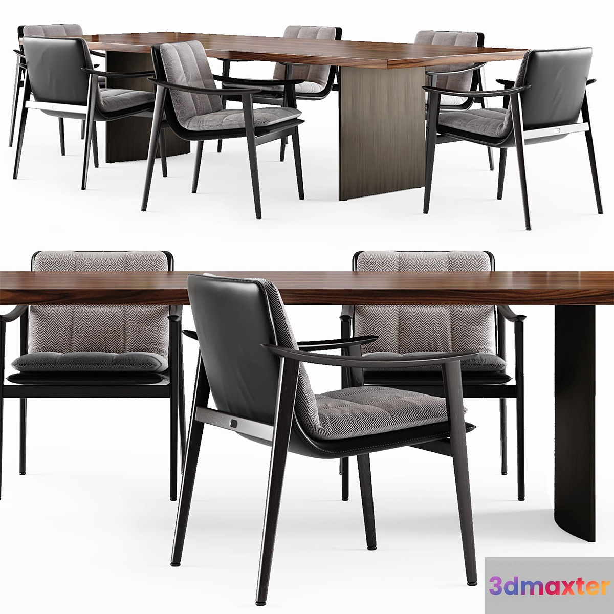 Minotti LINHA table and FYNN SADDLE HIDE Chair - No.2