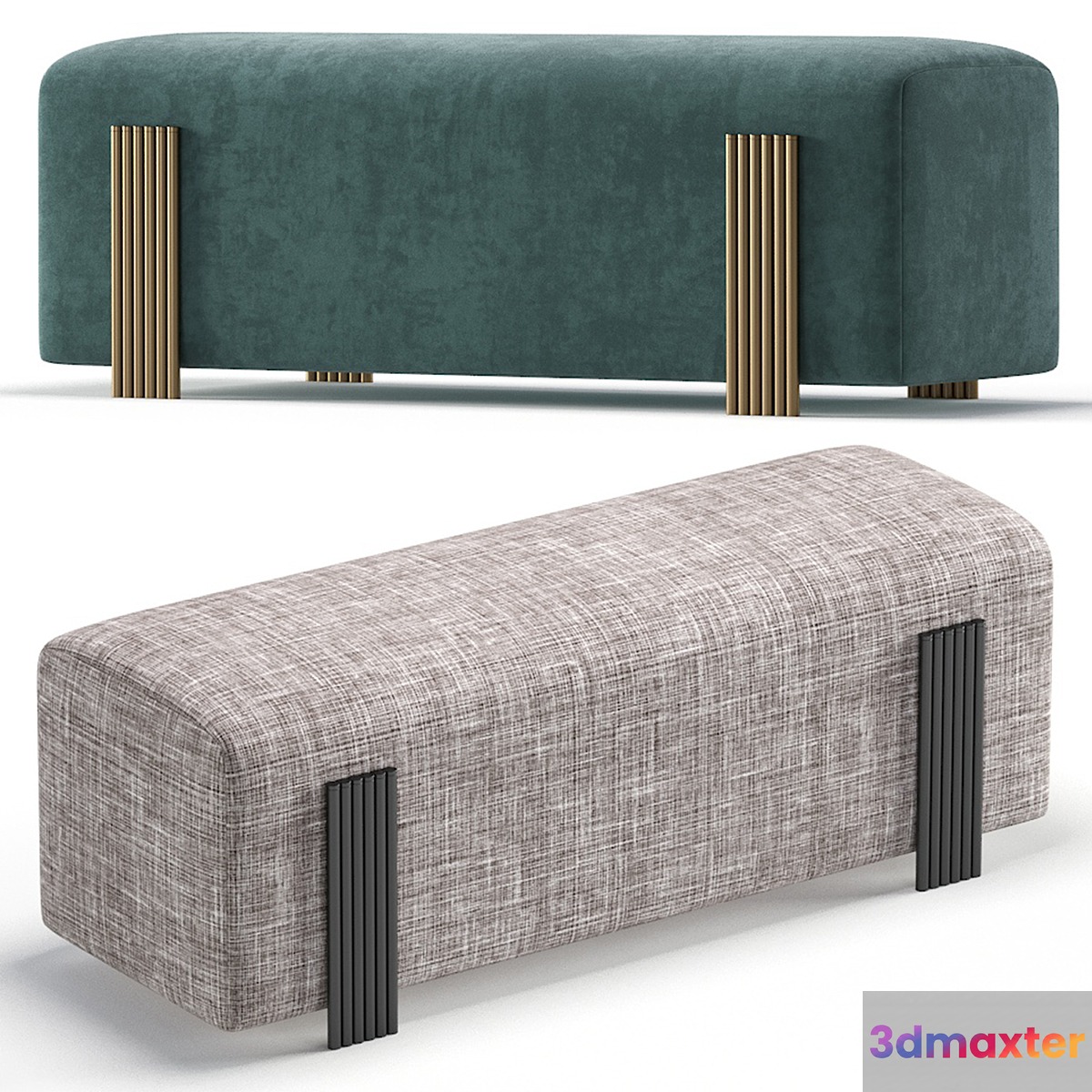 Bench Carrollin by Cazarina Interiors 3 Colors Version_банкетка Кэрроллин