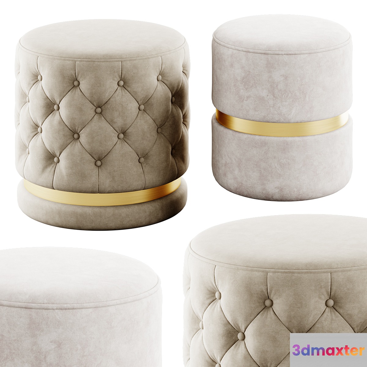 Round ottomans by !nspire