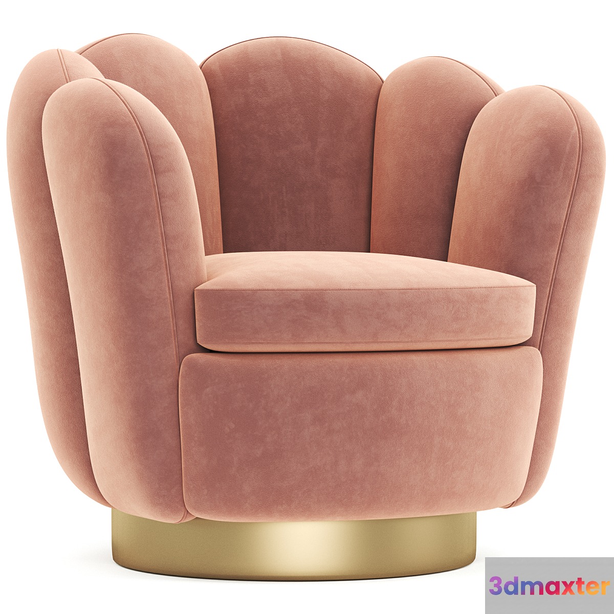 Swivel armchair Mirage Savona Nude 3D Max
