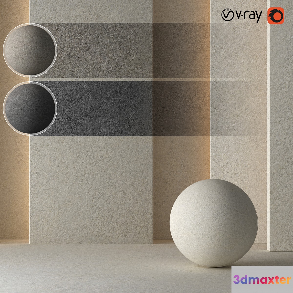 3 Plaster Concrete Material 8K (Seamless - Tileable) DrCG No 59