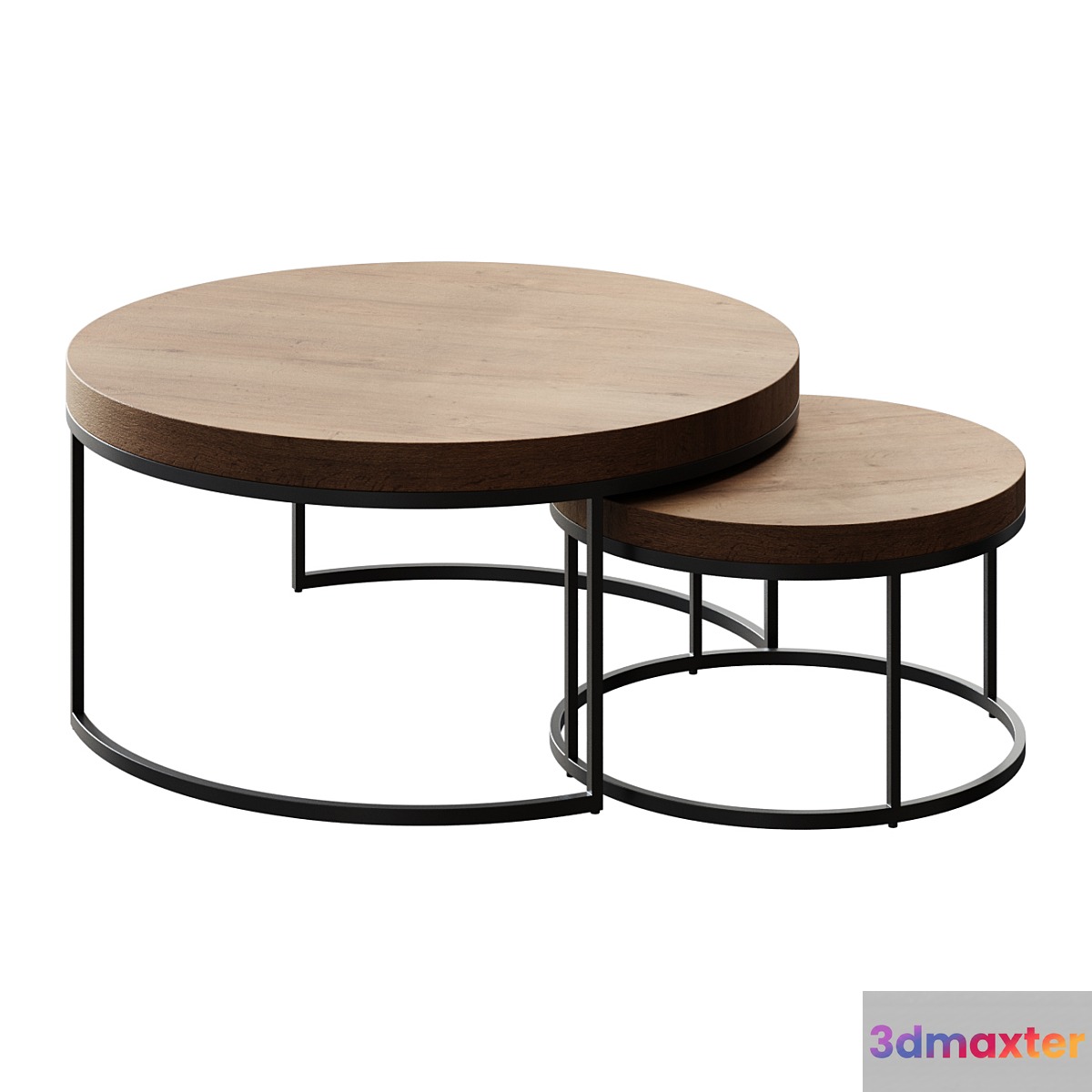 Coffee table Malcolm Round Nesting Coffee Tables coffee table 3D Max
