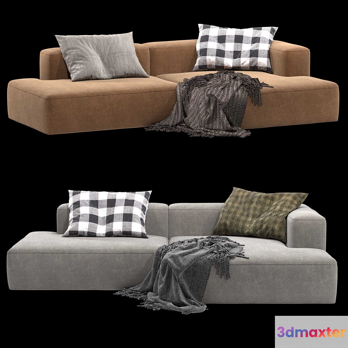 Soft modular sofa from the furniture factory Volga 3D Max