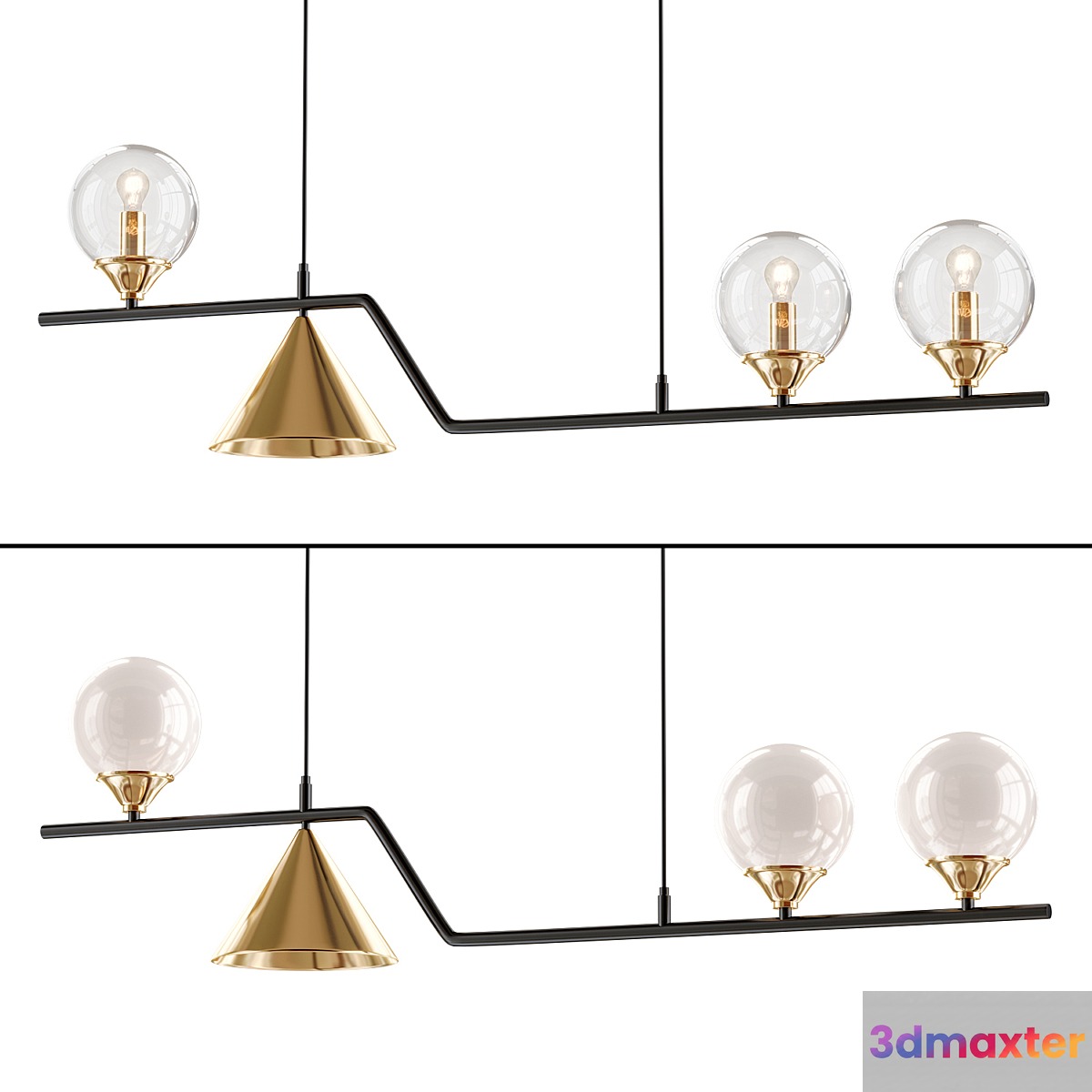 Nordic Style Black Chandelier