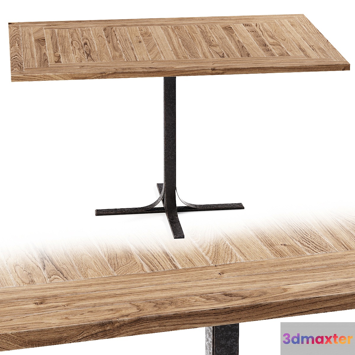Mila square restaurant table M120 _ Rectangular restaurant table 3D Max