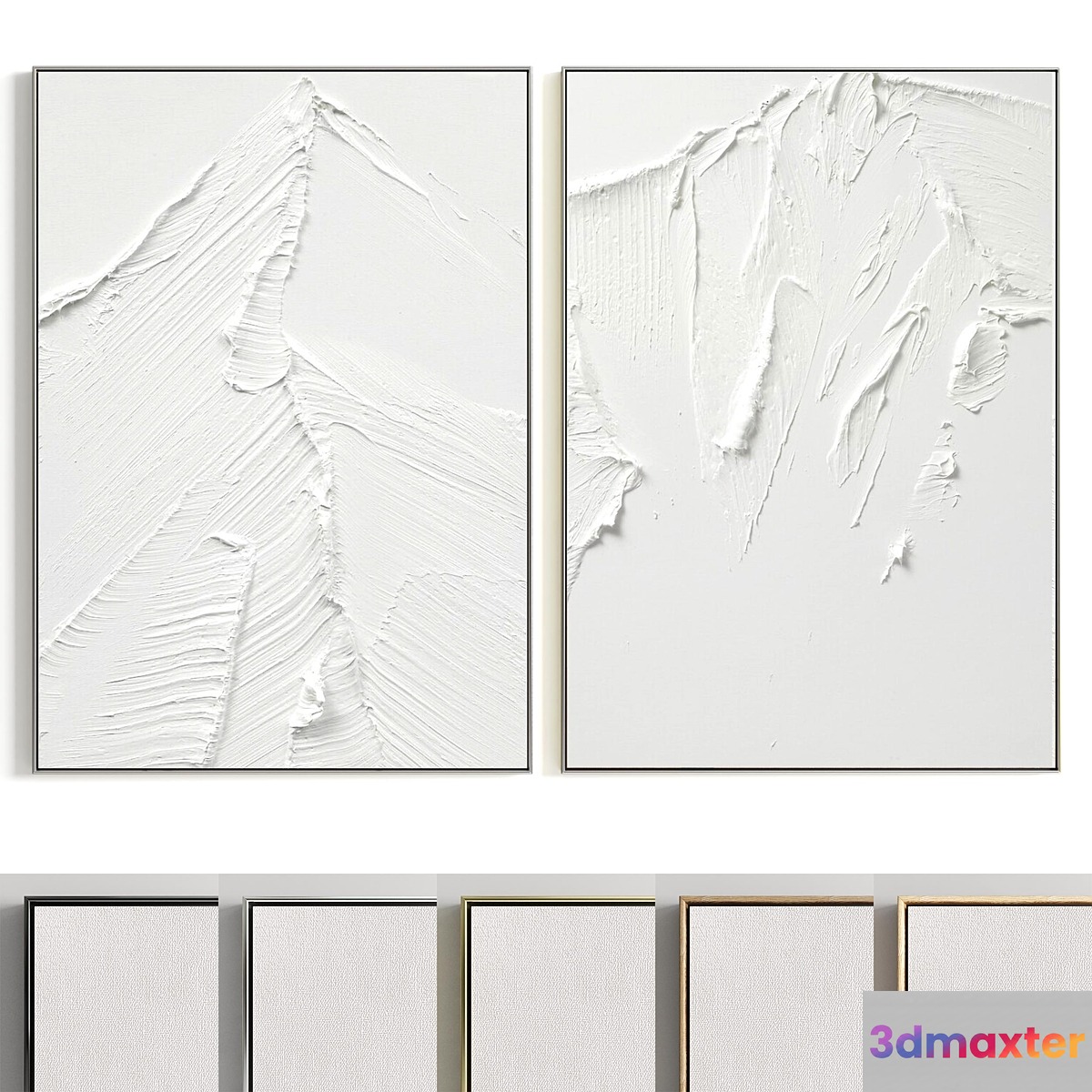 Plaster Two Photo Frame E-125 3D Max