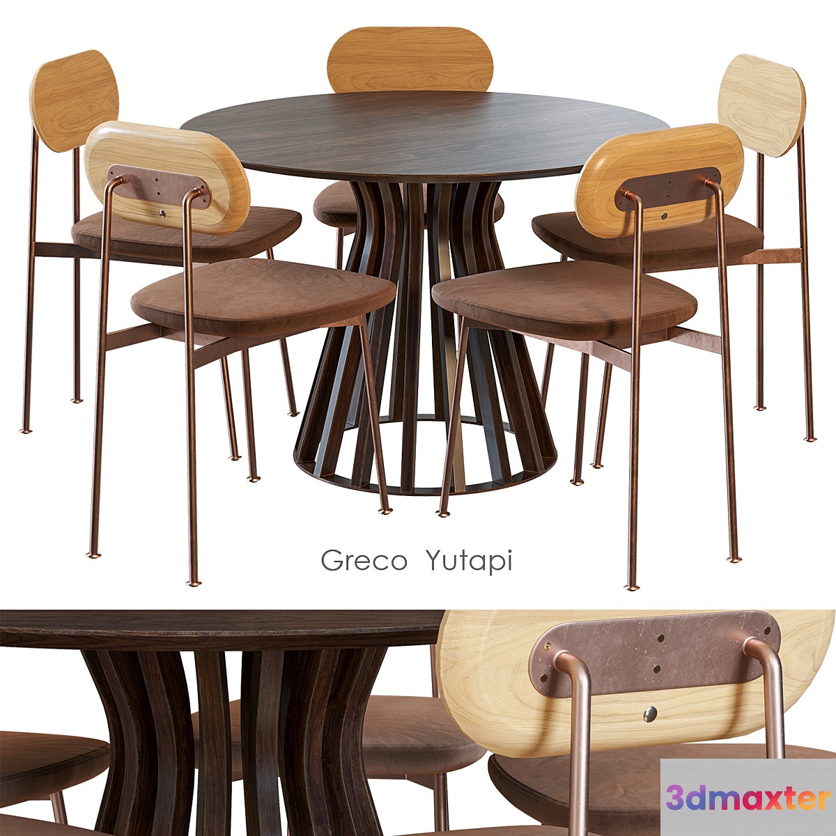 Greco Yutapi Dining table and chairs by Tikamoon