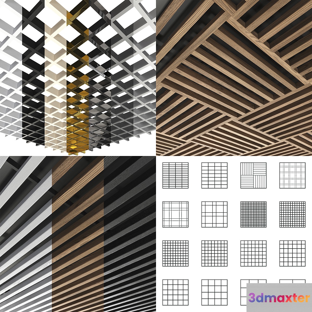 Collection of slatted ceilings Grilyato