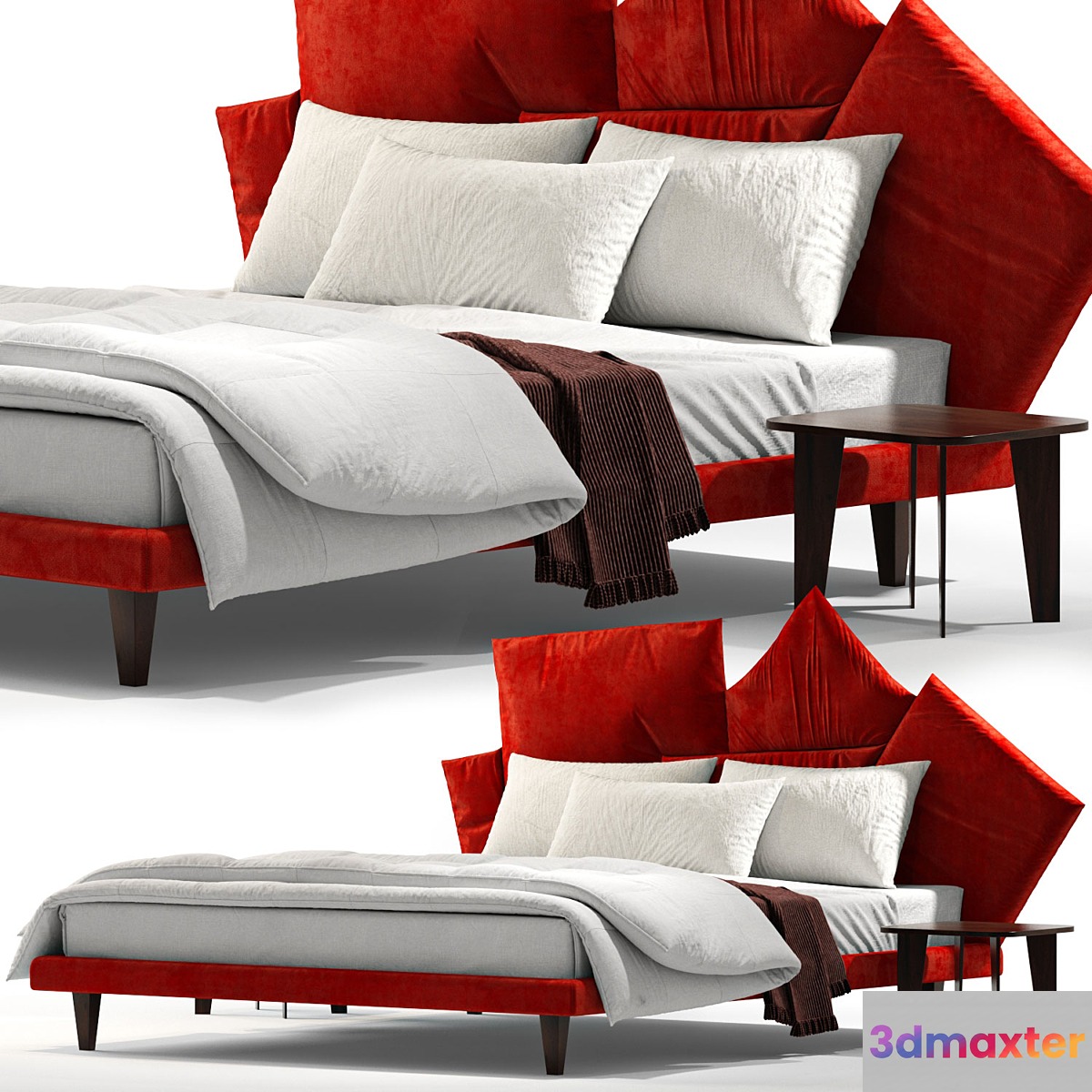 Fabric double bed PICABIA By Bonaldo