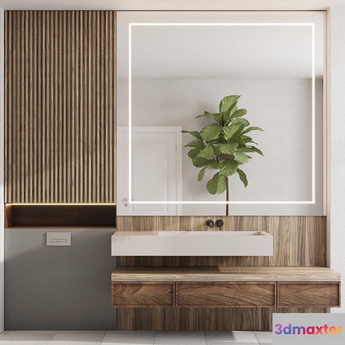 Bathroom furniture by inbani faucet set 10 3D Max