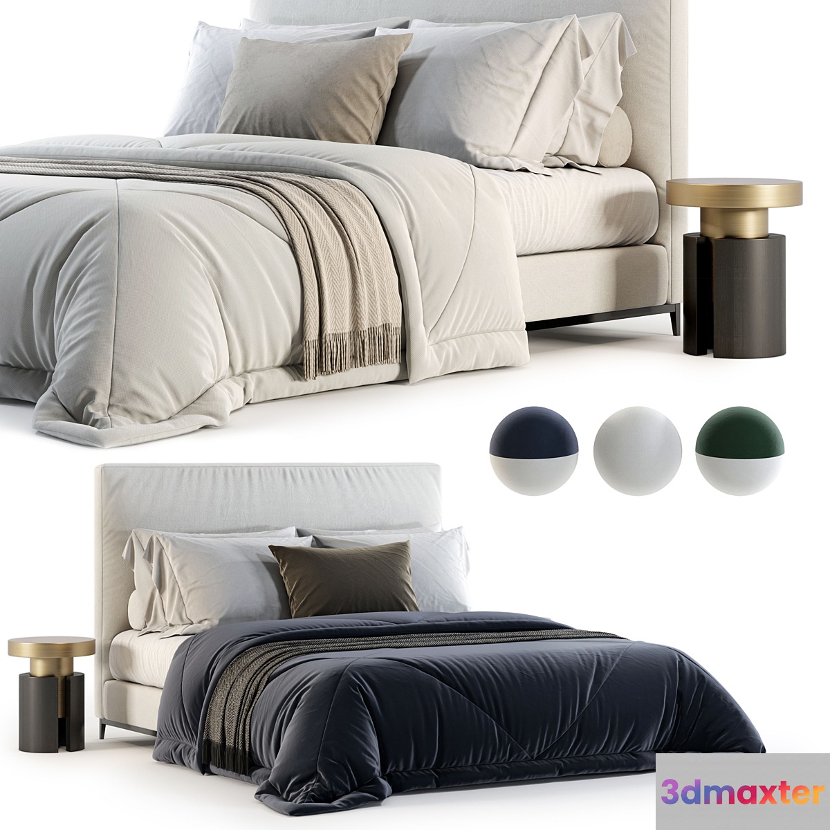 Minotti Andersen Bed No. 2 3D Max