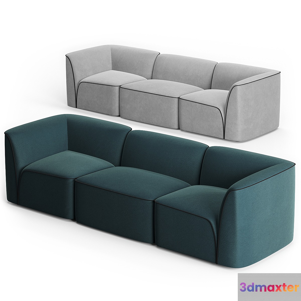 Flora 3-Seater Sofa by Woud Design - No.2