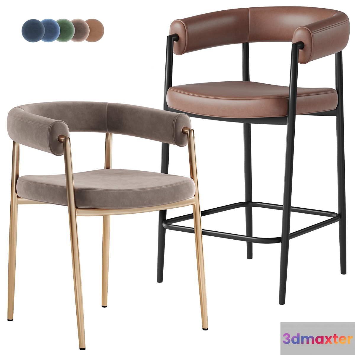 Deephouse Barstool Manchester 3D Max
