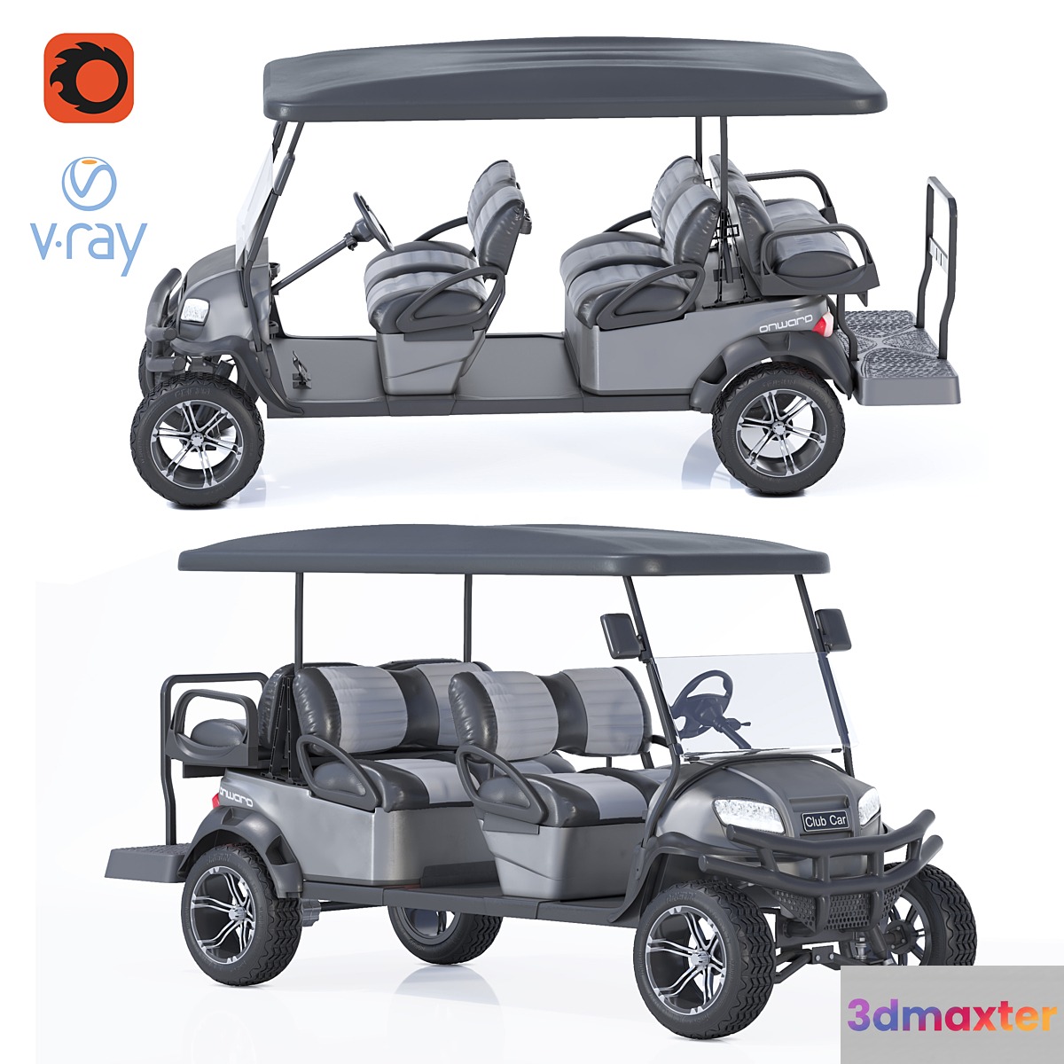 Golf Club Car 3D Max