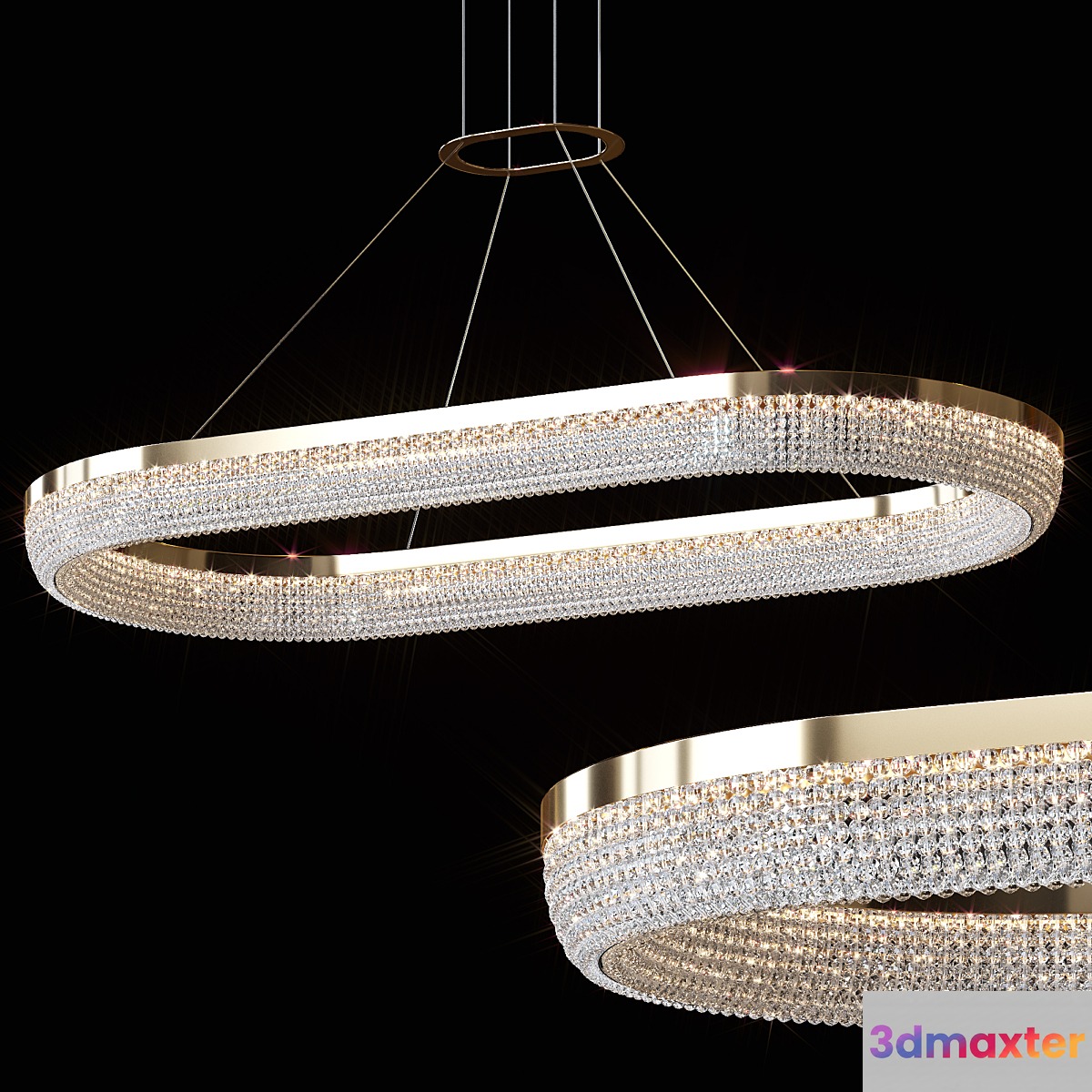 Pendant chandelier CARMEN LONG by Lampatron - No.2