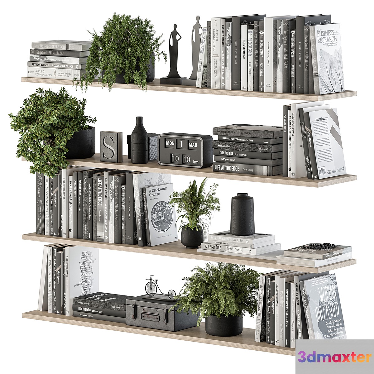 Decorative Set on Shelves and Decor objects - Set 11 3D Max
